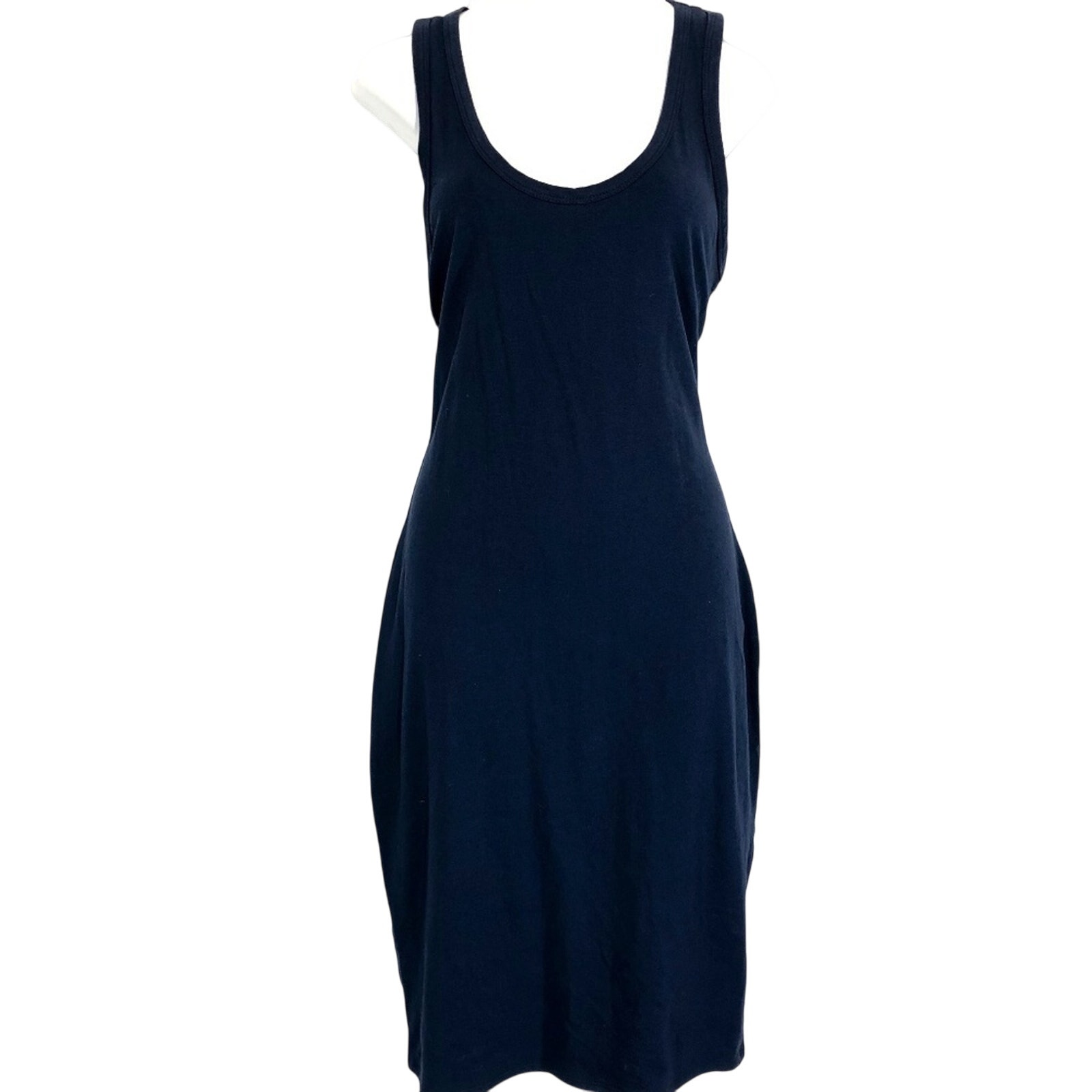 La Clef Navy Maternity Knit Usa Racerback Dress Xl